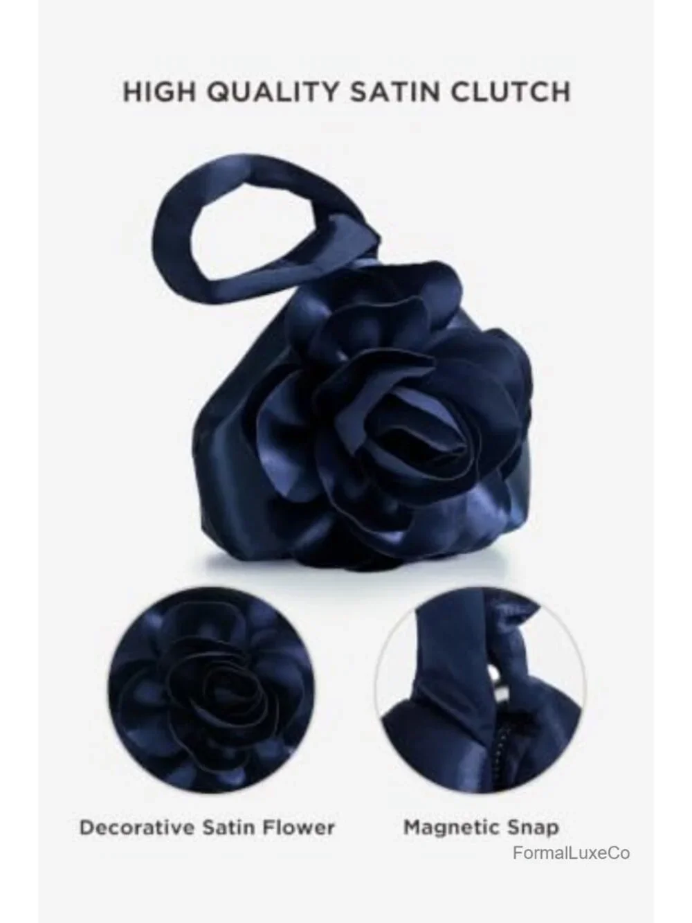 Evening Clutch with Floral Print, Wristlet Purse for Party Wedding